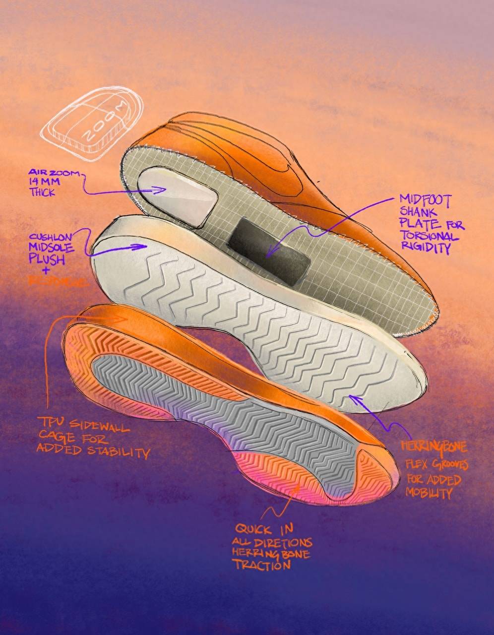 德文·布克与Nike的首款签名鞋曝光，计划明年发售