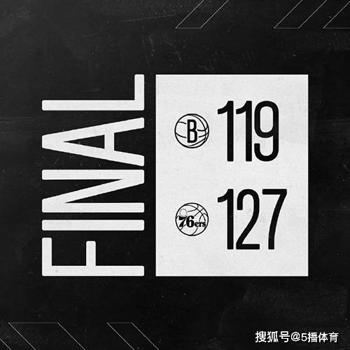 【九球体育】篮网119-127不敌76人,乌布雷21分,哈里斯18+9