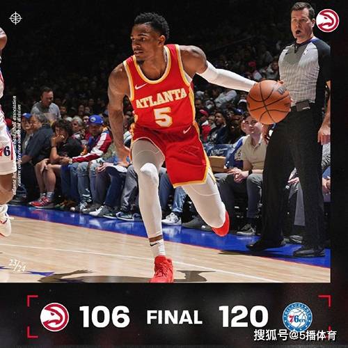 NBA季前赛：老鹰106-120不敌76人,恩比德21+5,吹杨19分