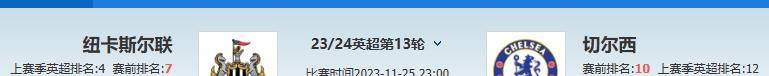 周六 - 英超 - 纽卡对阵切尔西