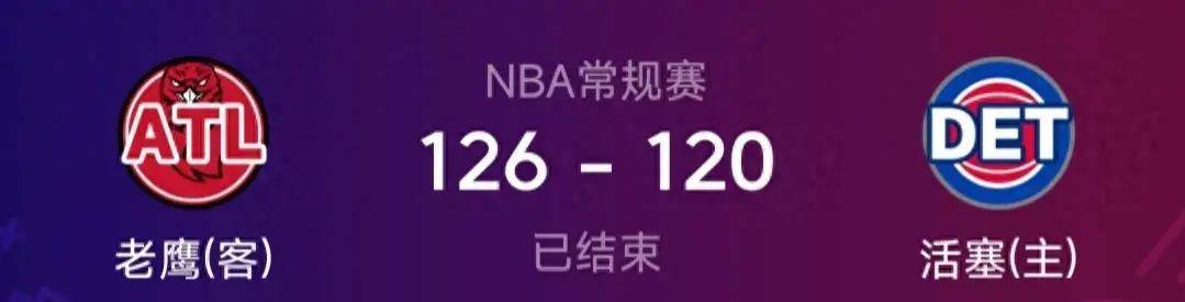 【九球体育】NBA战报：9连败！活塞主场不敌老鹰 巴特勒32分热火客场力克黄蜂