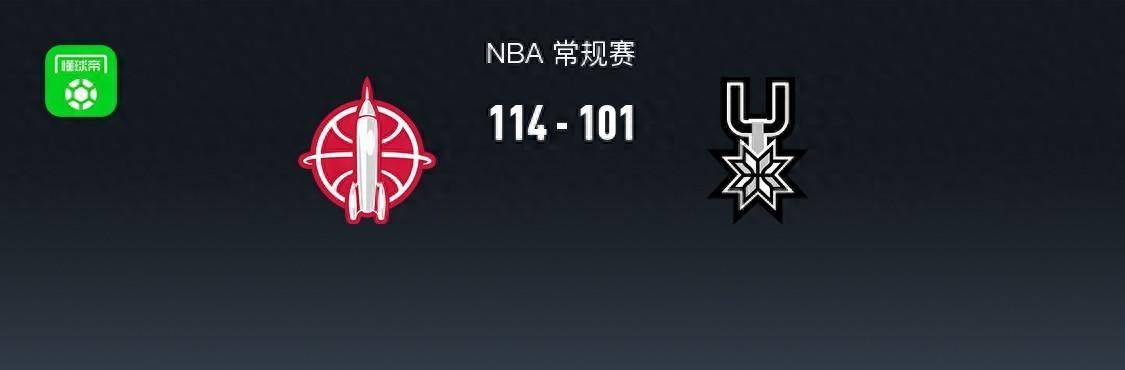 【九球体育】168NBA：火箭114-101逆转马刺，申京45+16+3